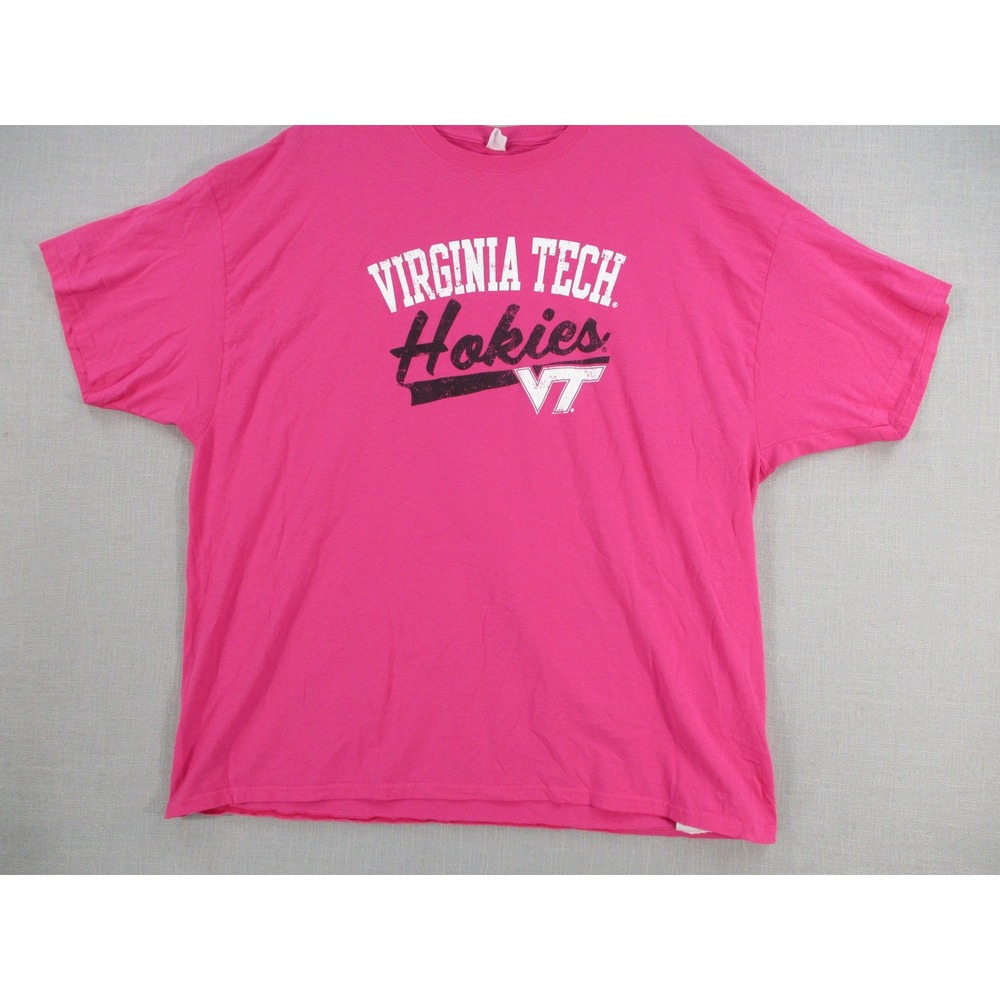 Hanes Virginia Tech Hokies T-Shirt Womens 3XL Pink Graphic Tee VT NCAA College